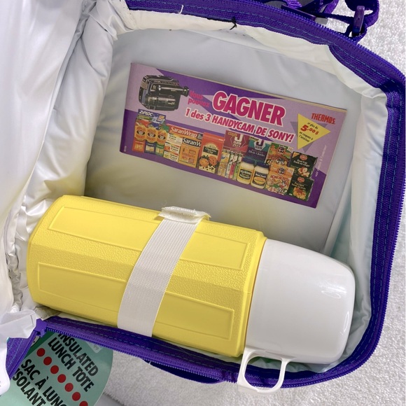 Vintage Darkwing Duck Insulated Lunch Bag Lunchbox with Original Yellow Thermos - Picture 10 of 16